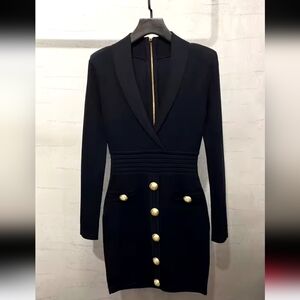 Elegant Knit Long Sleeve Dress